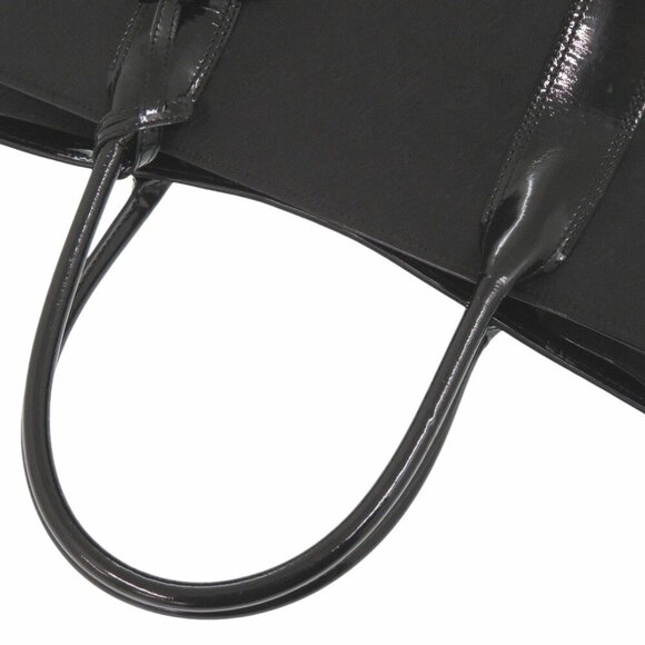 TIFFANY & CO. Nylon/Patent Leather Tote Bag Black 1725 - Picture 9 of 10